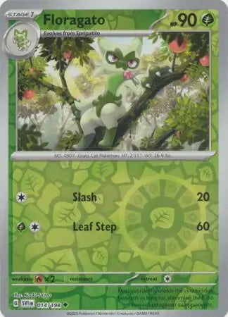 Scarlet & Violet Floragato #14/198 reverse holo